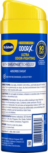 Dr. Scholl's® Odor-X® Ultra Odor-Fighting Spray Powder Perspective: back