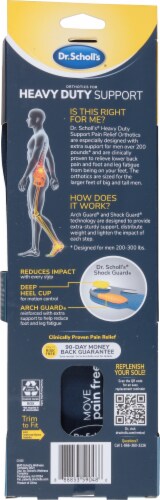 Dr. Scholl's® Pain Relief Orthotics for Heavy Duty Support Men's Insoles Perspective: back