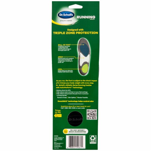 Dr. Scholl's® Athletic Series Running Men's Insoles Perspective: back