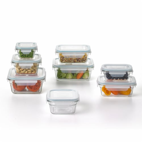 Glasslock Tempered Glass Food Storage Containers with Locking Lids, 16