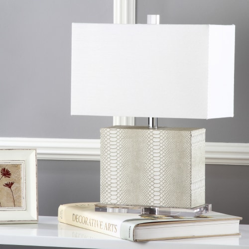 SAFAVIEH Delia Table Lamp | Creme | Perspective: back