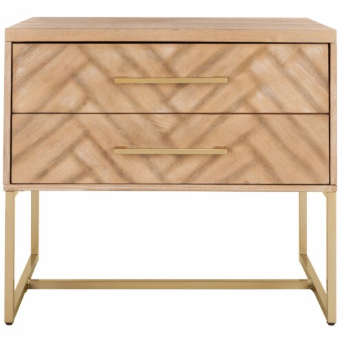 SAFAVIEH Estelle Nightstand Oak 19.3