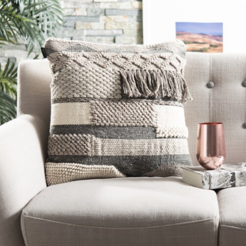 Safavieh Gareth Pillow - Charcoal Perspective: back