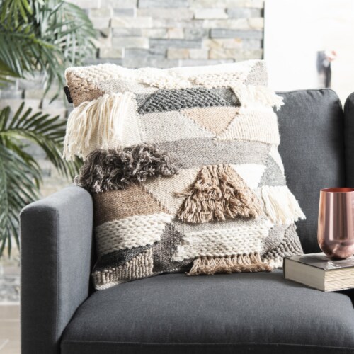 Safavieh Honor Pillow - Grey Perspective: back