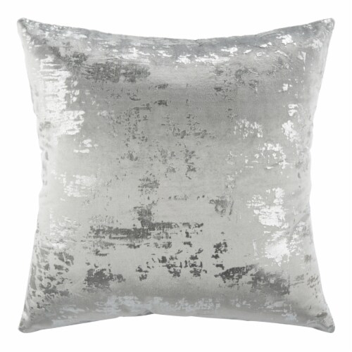 Safavieh Edmee Metallic Pillow - Light Gray/Silver Perspective: back