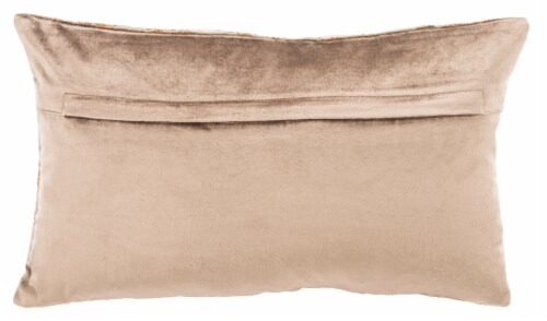 Safavieh Edmee Metallic Pillow - Potato Brown/Copper Perspective: back
