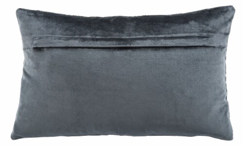 Safavieh Edmee Metallic Pillow - Midnight Blue/Silver Perspective: back
