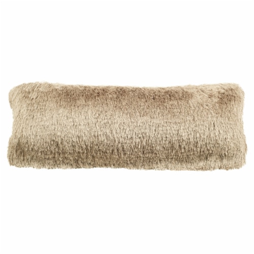 Safavieh Chic Shag Pillow - Beige Perspective: back