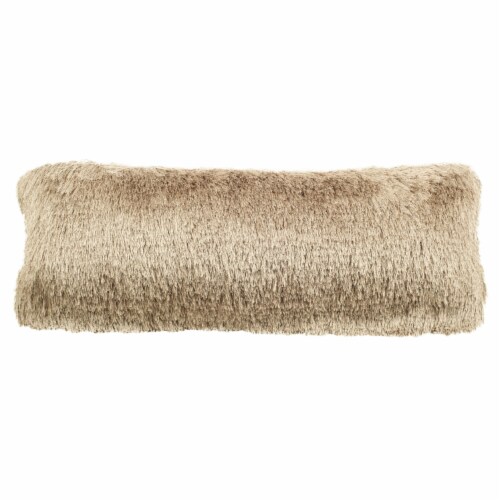 Safavieh Chic Shag Pillow - Beige Perspective: back