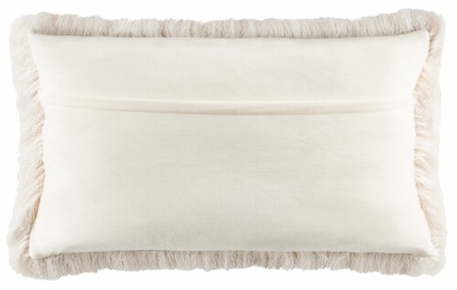 Safavieh Chic Shag Pillow - Ivory Perspective: back