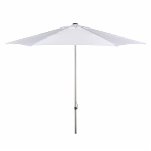 SAFAVIEH Outdoor Collection Hurst 9-Foot Push Up Umbrella White Perspective: back