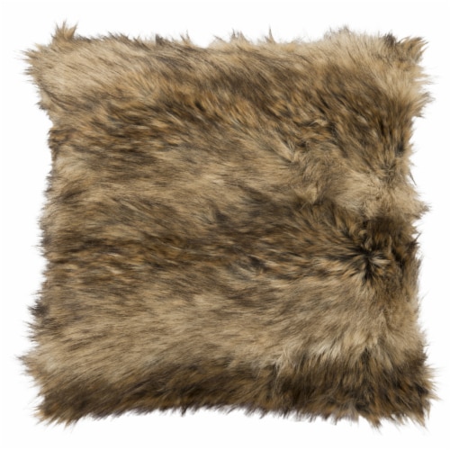 Safavieh Luccia Faux Fur Pillow - Red Perspective: back