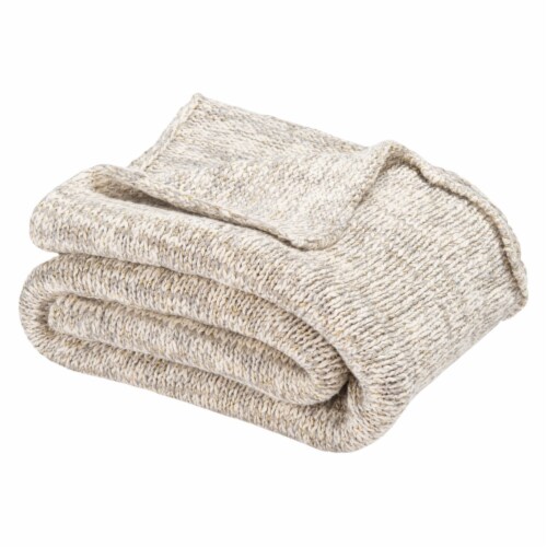 Safavieh Panna Knit Throw - Light Grey Perspective: back