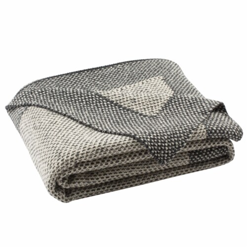 Safavieh Dania Knit Throw - Dark Grey Perspective: back