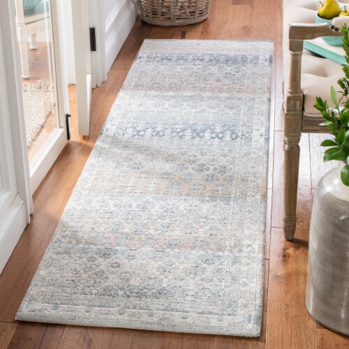 Safavieh Martha Stewart Maze Cosmopolitan Floor Runner Rug - Cream/Gray Perspective: back
