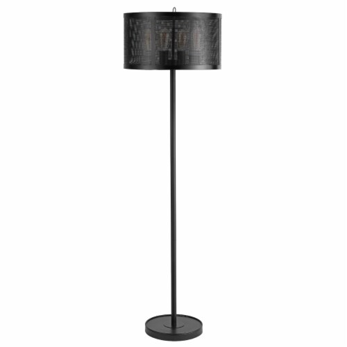 SAFAVIEH Vela Floor Lamp | Black | Perspective: back