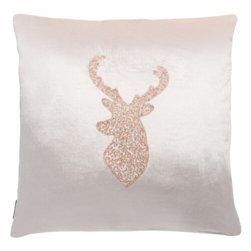 Safavieh Rein Square Pillow - Blush Perspective: back