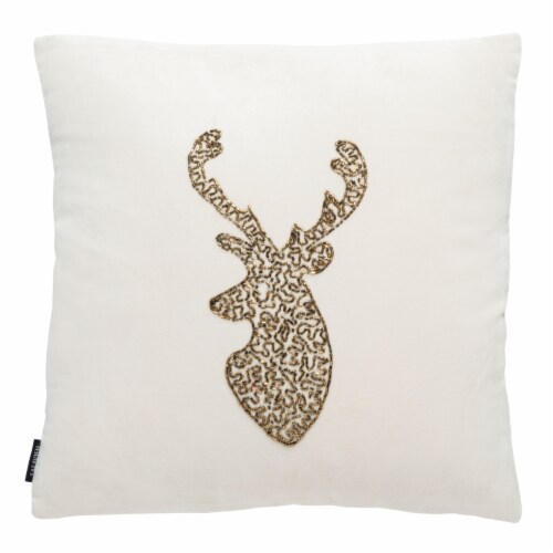 Safavieh Rein Square Pillow - Beige Perspective: back