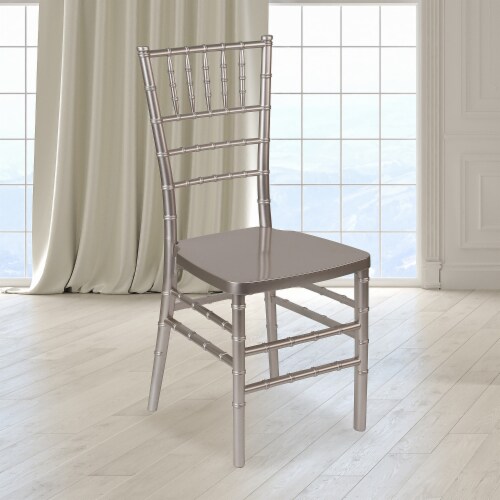 Flash Furniture Resin Chiavari Chair LEPEWTER Perspective: back