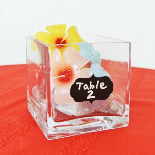 Wrapables Set of 30 Chalkboard Label Stickers  - 2.95  x 2.32  Cupcake Perspective: back