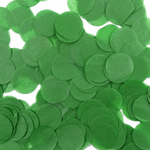Wrapables 1  Round Tissue Confetti Party Decorations, Forest Green Perspective: back