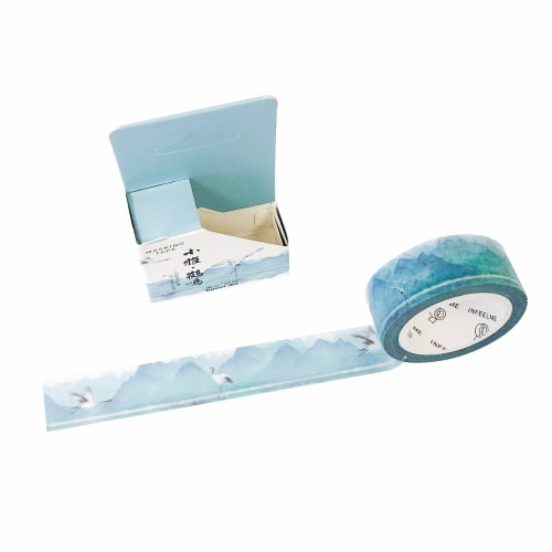 Wrapables Scenic Nature Washi Masking Tape, Cranes by the Mountainside Perspective: back