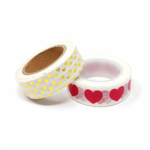 Wrapables Sweet Hearts Washi Masking Tape Set of 3 10M by 15mm 