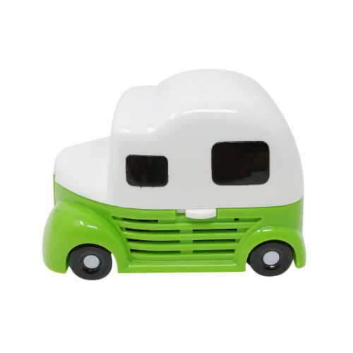 Wrapables Cute Portable Mini Vacuum Cleaner for Home and Office, Green Truck Perspective: back