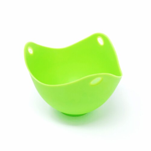 Silicone Non-stick Egg Poachers, Poached Egg Cups for Steaming Microwaving Boiling Perspective: back