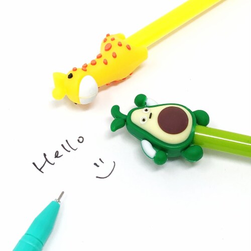 Wrapables Gel Pens School Office Supplies, Crazy Critters Perspective: back