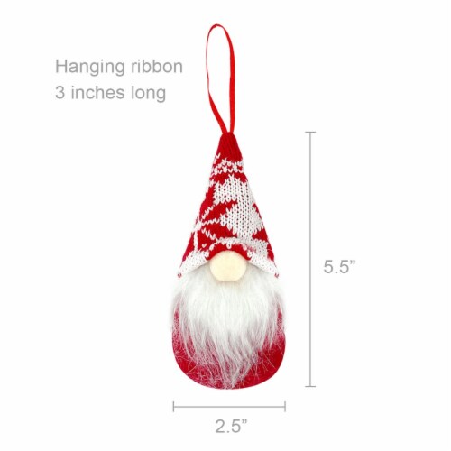 Wrapables Gnomes Christmas Tree Ornaments Holiday Decorations (Set of 4) Perspective: back