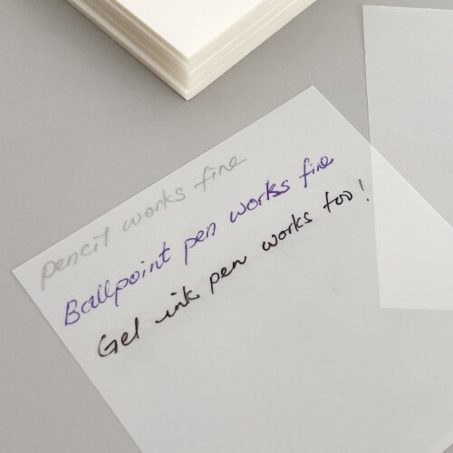 Wrapables Waterproof Transparent Sticky Notes for Home, School, Office (Set of 5) Perspective: back