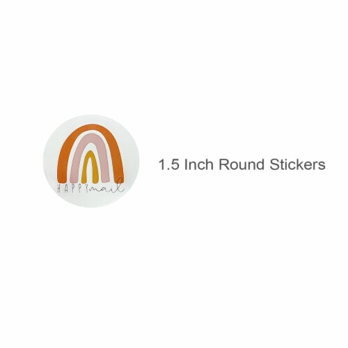Wrapables 1.5  Happy Mail Small Business Thank You Stickers Roll for Packages (500pcs) Perspective: back