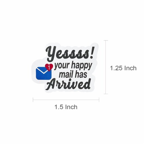 Wrapables Yessss! Arrived Small Business Thank You Stickers Roll for Packages (500pcs) Perspective: back