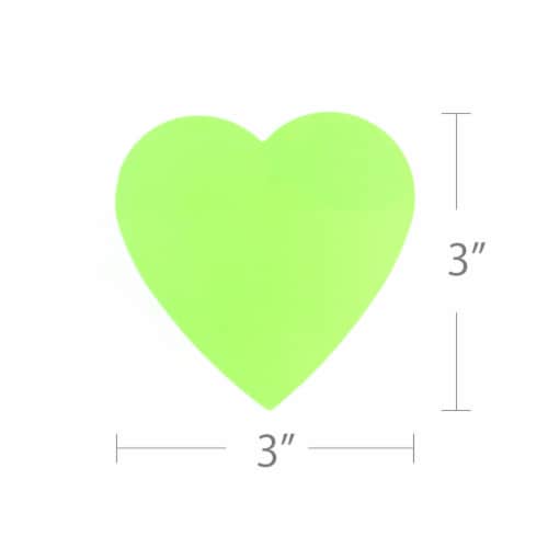 Wrapables Waterproof Transparent Sticky Notes for Home, School, Office (Set of 5), Hearts Perspective: back