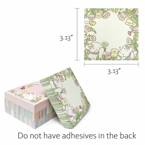 Wrapables Spring Garden Memo Note Pads (Set of 4) Perspective: back