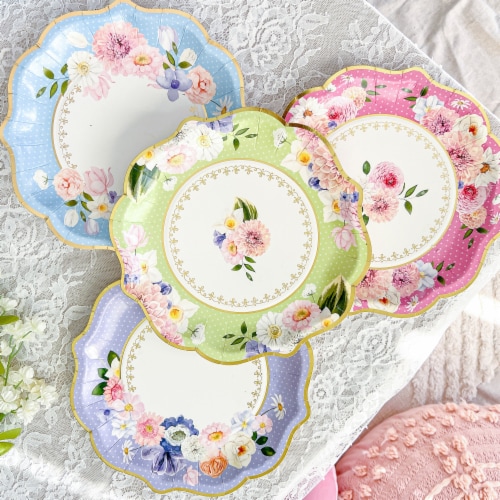 Kate Aspen Tea Time Party 9 Premium Paper Plates - Assorted (Set of 32)