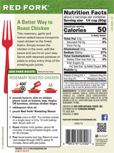 Red Fork Rosemary Chicken Seasoning Sauce Perspective: back