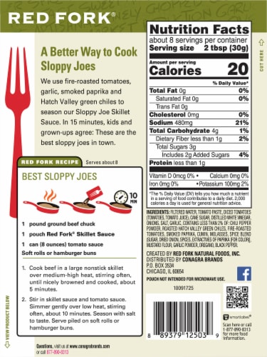 Red Fork Best Sloppy Joe Skillet Sauce Perspective: back