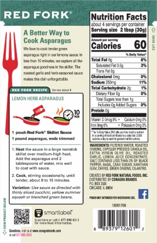 Red Fork Lemon Herb Asparagus Seasoning Sauce Perspective: back