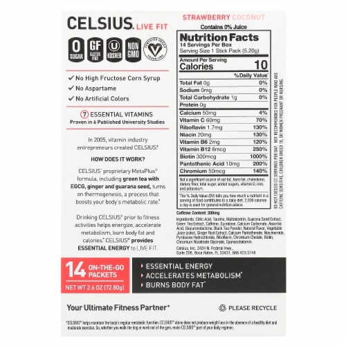 Celsius® Live Fit Strawberry Coconut Perspective: back