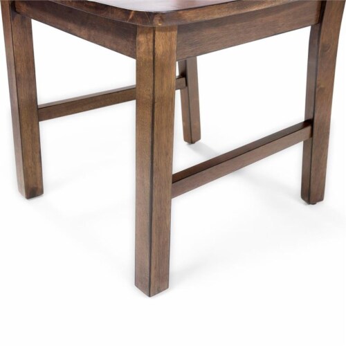 Furniture of America Elsbeth Wood Dining Side Chair in Walnut (Set of 2) Perspective: back