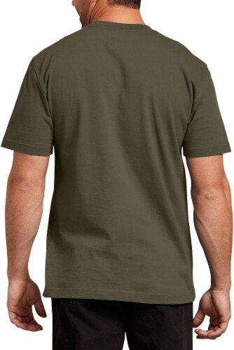 Dickies Men's Short Sleeve Heavyweight T-Shirt - Military Green Perspective: back