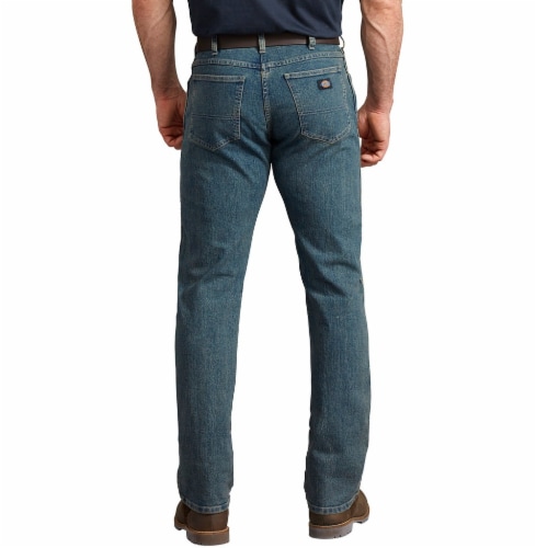 Dickies Men's Flex Performance Regular Fit Denim Jeans - Tinted Heritage Khaki Perspective: back