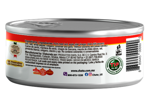 Chata Chilorio Shredded Seasoned Pork Meat Perspective: back