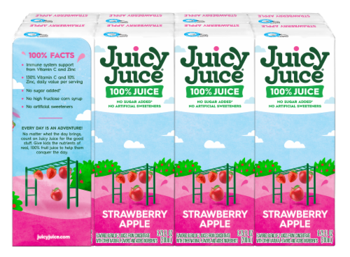 Juicy Juice®  Immune System Support Strawberry Apple 100% Juice Perspective: back