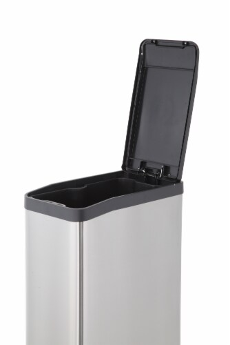 Home Zone Living Rectangle Step Trash Bin Perspective: back