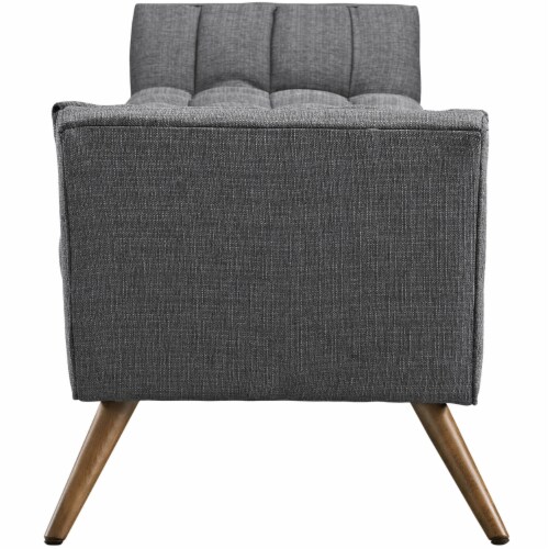 Response Upholstered Fabric Bench-EEI-1790 gray Perspective: back
