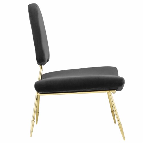 Ponder Performance Velvet Lounge Chair-EEI-2809 black Perspective: back
