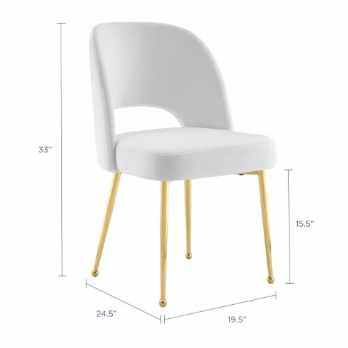 Modway Furniture EEI-3836-WHI Rouse Dining Room Side Chair, White Perspective: back
